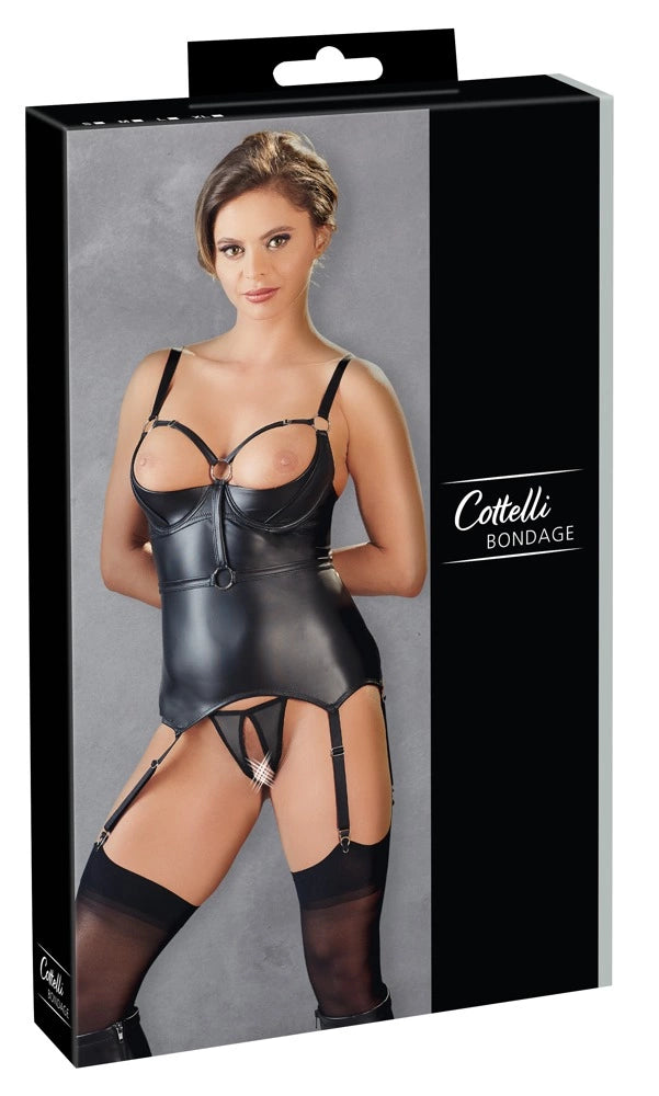 The End günstig Kaufen-Cami Suspender Bondage S. Cami Suspender Bondage S <![CDATA[A beautiful but strict look and soft, comfortable material – fits like a second skin!. Underwired cami suspender in a matte black look with metal details.. With adjustable straps over the naked