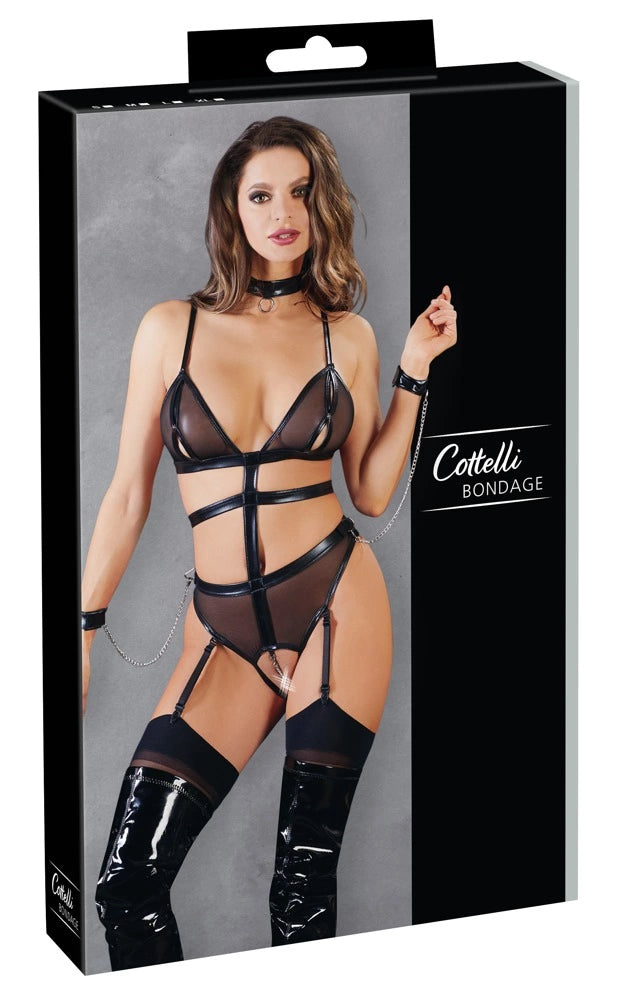 for OK günstig Kaufen-Body Chains L. Body Chains L <![CDATA[A sexy body for hot games!. The crotchless, suspender body from Cottelli BONDAGE is in a harness design. It is also made out of delicate powernet and has exciting wet look details as well. The slitted cups can be open
