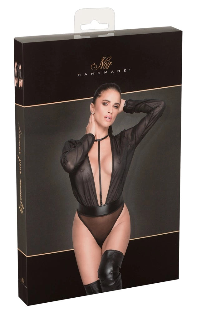 Men and günstig Kaufen-Body with Long Sleeves M. Body with Long Sleeves M <![CDATA[Elegant transparent material for beautiful moments of seduction!. Transparent, long sleeve body with a blouse top part made out of chiffon and a panty part made out of delicate net. Very low-cut 