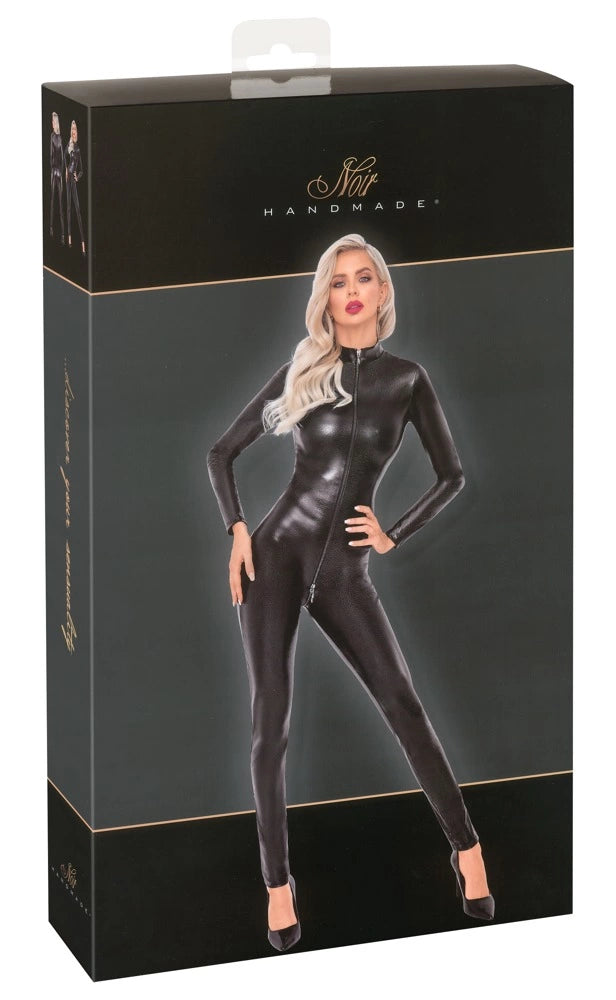 Noir/Bitume günstig Kaufen-Jumpsuit Zip S. Jumpsuit Zip S <![CDATA[An exclusive style with an elegant snakeskin pattern!. Skin-tight jumpsuit with long sleeves from Noir. It is fitted at the waist, is made out of shimmering, shiny matte material and has a snakeskin pattern on it. I