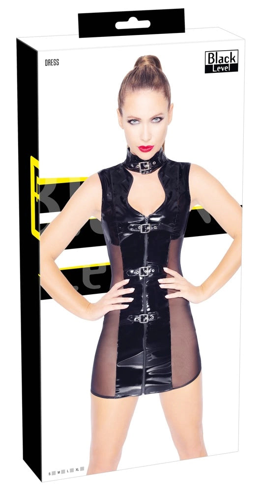 and The günstig Kaufen-Vinyl Dress Buckle S. Vinyl Dress Buckle S <![CDATA[A shiny, provocative outfit!. The short, sleeveless dress from Black Level is made entirely out of shiny black vinyl except for the stretchy net inserts at either side. It is tight-fitting and has a stan