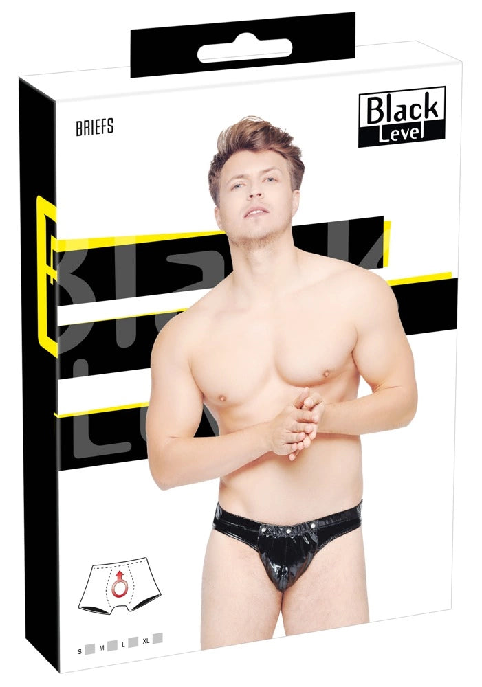 with R günstig Kaufen-Vinyl Man Briefs XL. Vinyl Man Briefs XL <![CDATA[Sophisticated showpiece with high wearing comfort!. Briefs by Black Level with swell function under the detachable pouch. Made from bi-elastic vinyl with a noble sheen. The stretchy quality hugs the skin, 