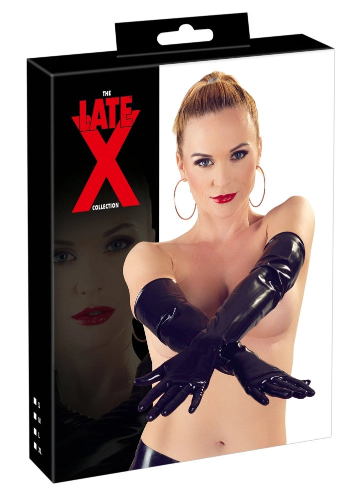 From a günstig Kaufen-Latex Gloves S. Latex Gloves S <![CDATA[A must-have for fetish fans!. Elbow-length gloves made out of shiny latex. They can be worn with various outfits, are very comfortable and extremely arousing.. Latex (thickness: 0.35 mm). Made from natural rubber la
