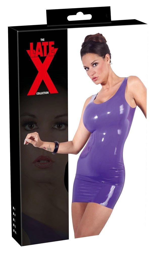Sleeve Is günstig Kaufen-Latex Mini Dress purple XL. Latex Mini Dress purple XL <![CDATA[Extremely hot in a trendy colour!. This sleeveless latex dress fits like a second skin and it puts feminine assets in the limelight like no other dress!. Latex (made from natural rubber latex