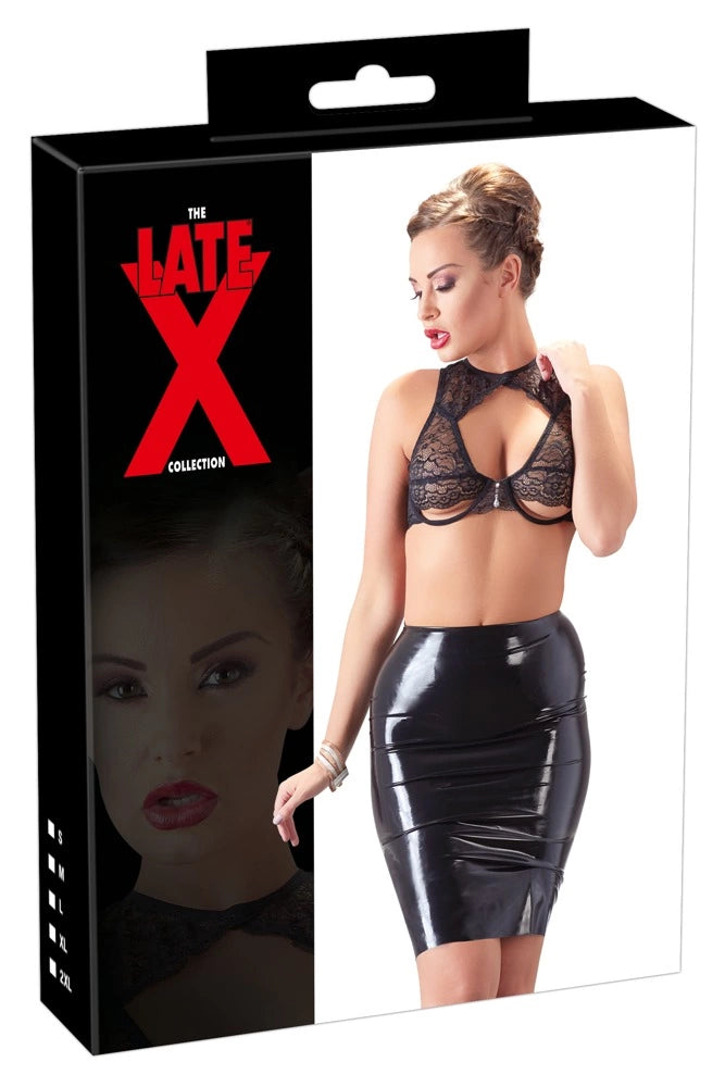 From a günstig Kaufen-Latex Skirt S. Latex Skirt S <![CDATA[It can be worn with various things!. Knee-length and waist-high latex skirt that is in a narrow shape.. Flat dipped. Thickness: 0.35 mm. Latex, made from natural rubber latex which may cause allergies.]]>. 