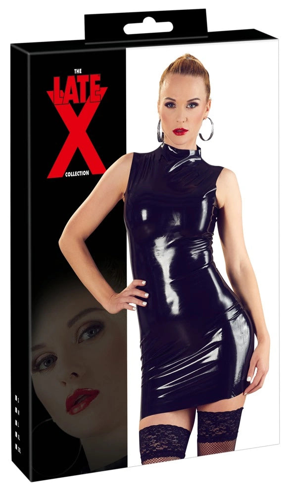 Second Skin  günstig Kaufen-Latex Dress black L. Latex Dress black L <![CDATA[Little black dress for latex lovers!. Sleeveless dress made out of natural latex. The dress also has a stand-up collar as well. It fits like a second skin and puts sexy curves in the fetish limelight!. The