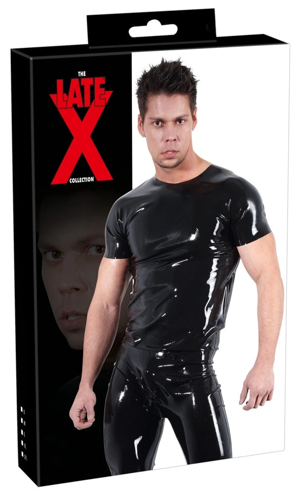 And Black günstig Kaufen-Latex T-Shirt S. Latex T-Shirt S <![CDATA[A latex must-have that can be worn with various things!. Black, unisex, latex shirt in a classic straight shape with short sleeves and a round neckline. Perfect for joining the latex scene because the shirt can be
