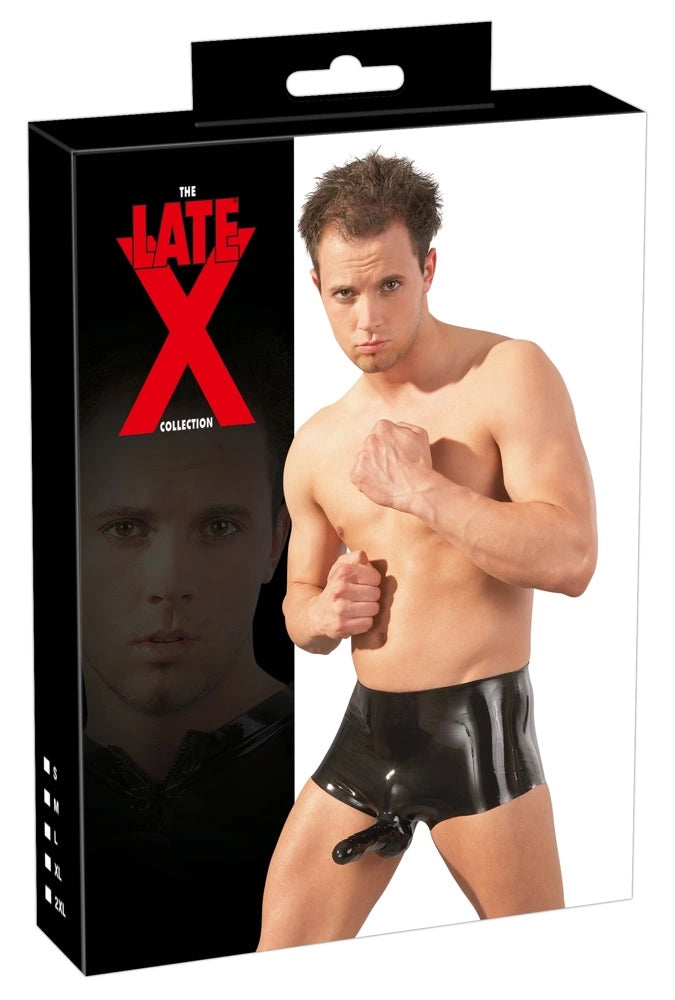 Sleeve Is günstig Kaufen-Men's Latex Pants black S/M. Men's Latex Pants black S/M <![CDATA[A masculine eye-catcher!. Skin-tight pants with a penis/testicle sleeve. They are perfect for the wildest fantasies and a shiny gem in any fetish wardrobe.. Latex (thickness: 0.4 mm). Made 