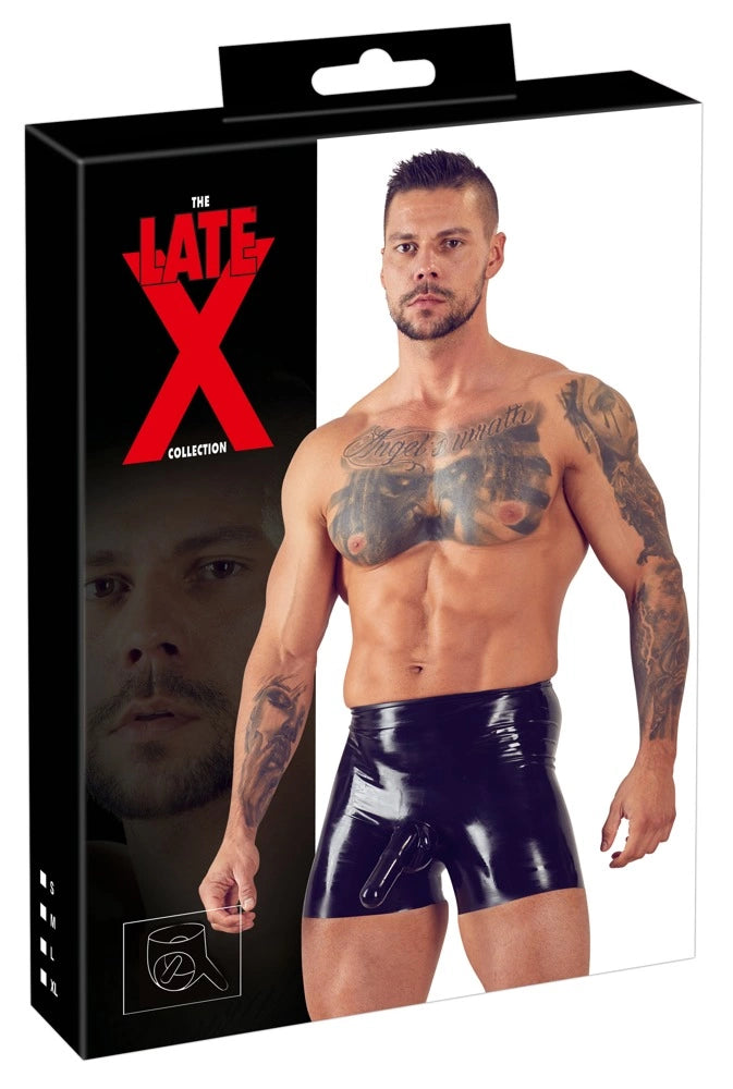 black and günstig Kaufen-Men's Latex Briefs black M. Men's Latex Briefs black M <![CDATA[Fetish look with hot feelings!. Wonderfully tight-fitting pants made out of natural latex (thickness: 0.4 mm) with an integrated cock/ball sleeve and an anal condom. Perfect for people who lo