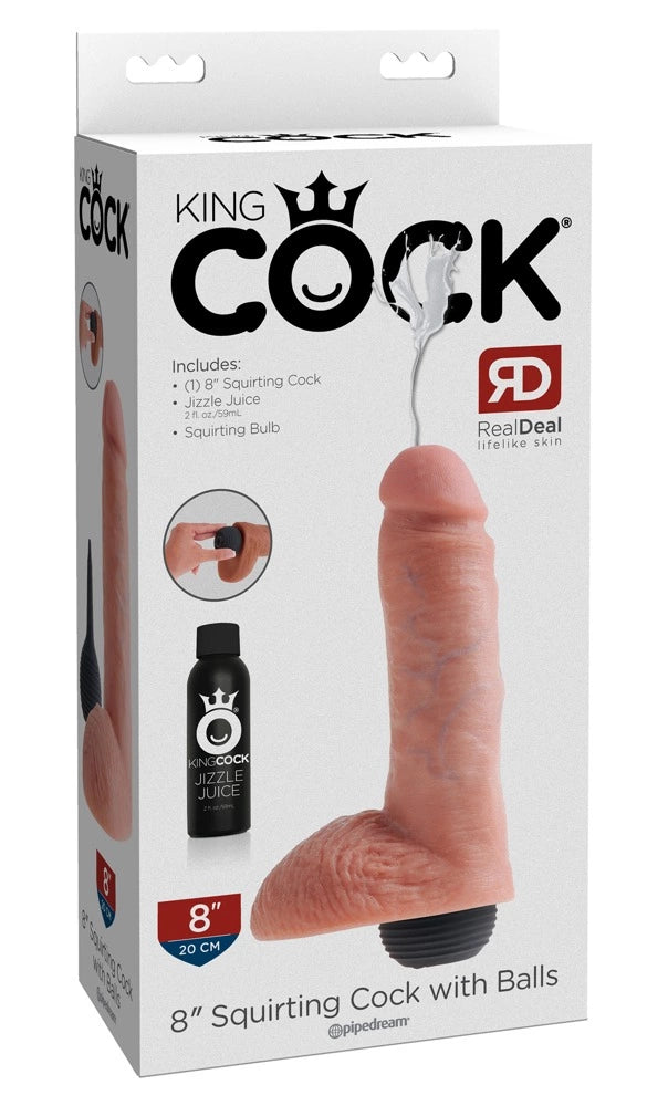 TS 34  günstig Kaufen-Squirting Cock with Balls 8". Squirting Cock with Balls 8" <![CDATA[Watch out – it can squirt!. This extremely realistic dildo can squirt like the real thing. The pump ball gets filled with liquid and the shaft then gets inserted.. When pressure