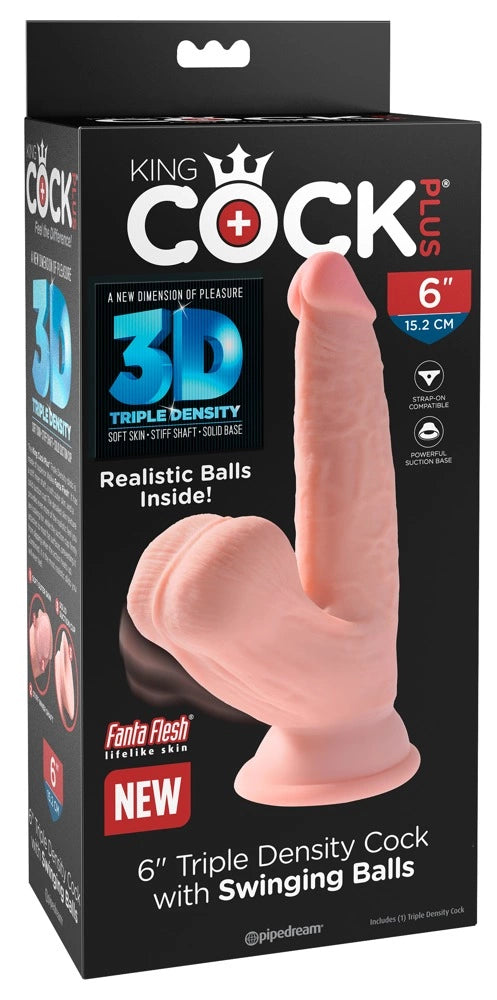 Press 3D günstig Kaufen-6in. TDC With Swinging Balls. 6in. TDC With Swinging Balls <![CDATA[Just like the real thing: soft skin – solid core!. An impressive dildo in an extremely realistic penis shape. It is made out of Triple Density (3D) Fanta Flesh material that feels like 