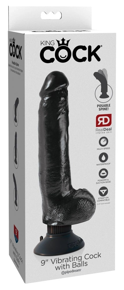 it Mean günstig Kaufen-KC 9" Vibrating Cock with Ball. KC 9" Vibrating Cock with Ball <![CDATA[Realistic guy with a bendable shaft!. This beautiful and realistic vibrator can be bent into any position and it then stays in place. This means that it can be used at any ang