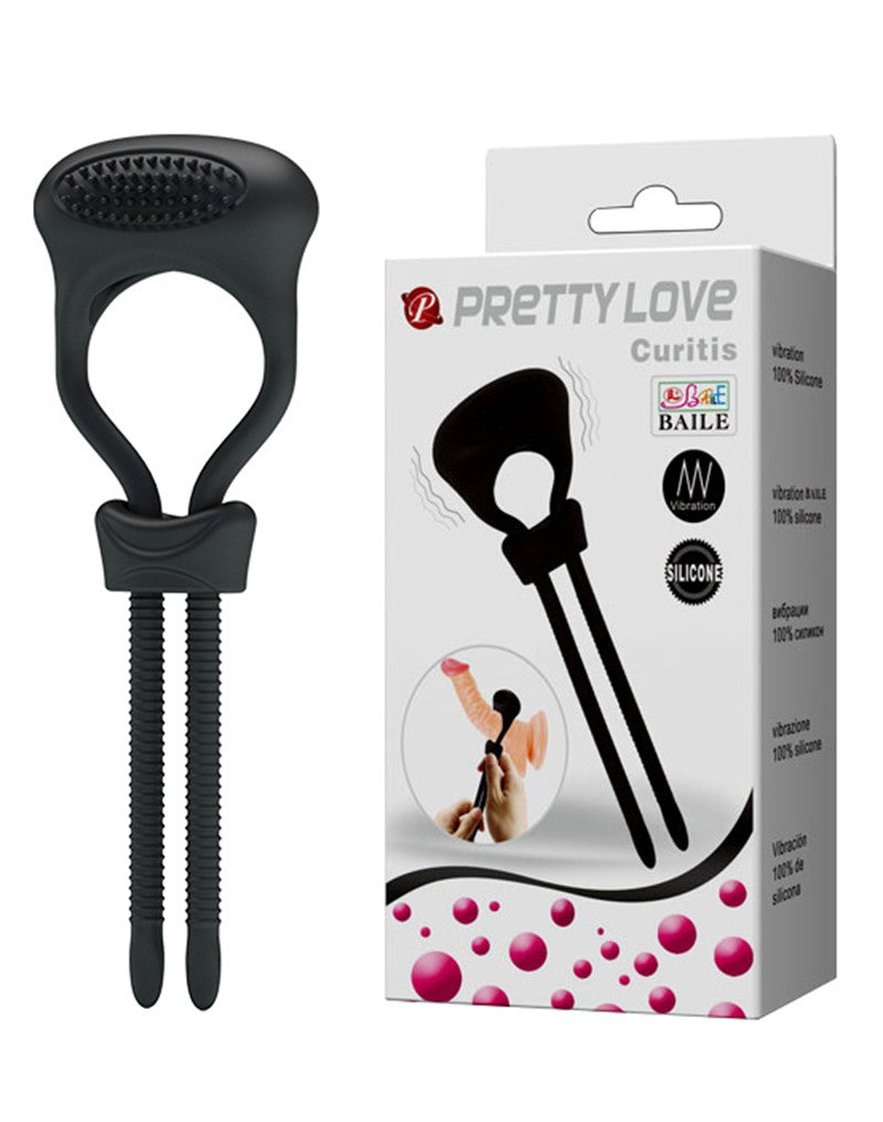 ck Black günstig Kaufen-Pretty Love Curitis, Cockstrap. Pretty Love Curitis, Cockstrap <![CDATA[Enhance your performance and your partner’s pleasure in the bedroom when you slip on the legendary black silicone vibrating cock ring. This fabulous male sex toy features two traili