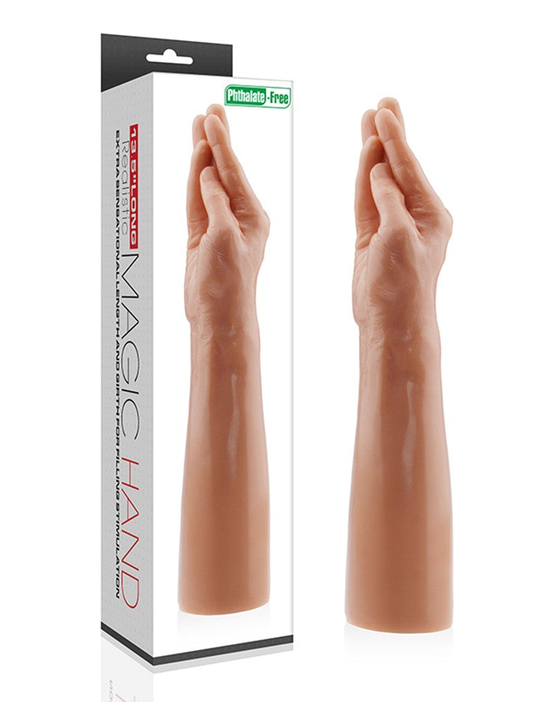 Red Magic günstig Kaufen-King-Sized Realistic Magic Hand. King-Sized Realistic Magic Hand <![CDATA[Fist dildo with tapered fingers. Shaped from a real hand for extra-realistic play.. Graduated finger shaping for easier insertion. Soft edges and slight flexibility for total comfor