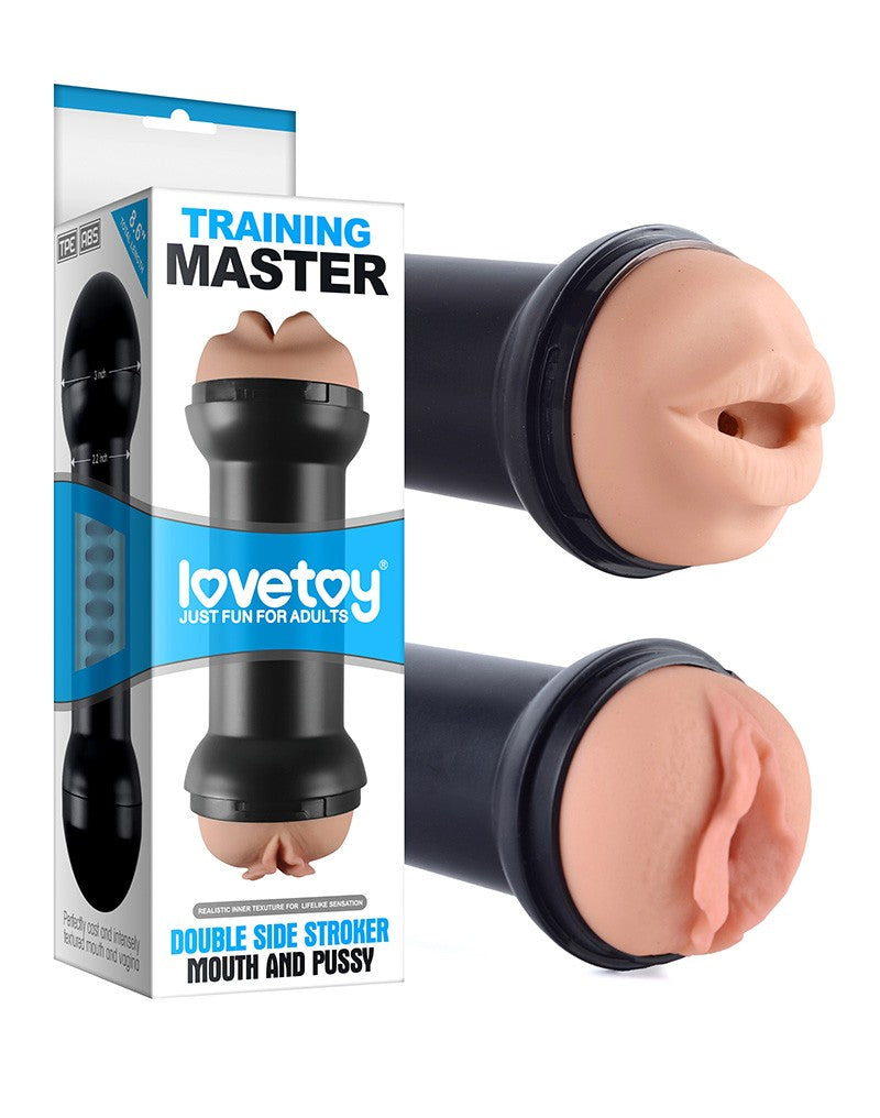Double Double günstig Kaufen-Training Master Double Side Stroker-Mouth and Pussy. Training Master Double Side Stroker-Mouth and Pussy <![CDATA[Training Master Double ended real feel masturbator Mouth + Vagina. Stretchy and Realistic Feel made of TPE, Phthalate free, Latex free. Reali