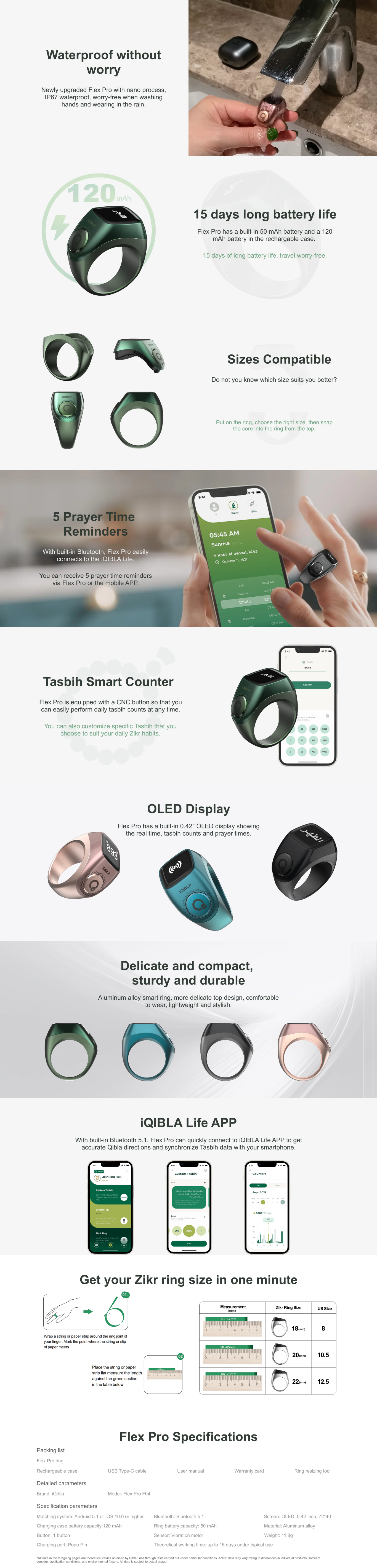 iQibla Zikr Flex Pro Smart Ring