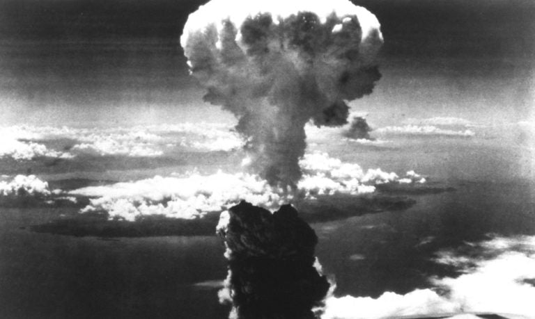 Explosion of the nuclear bomb at hiroshima