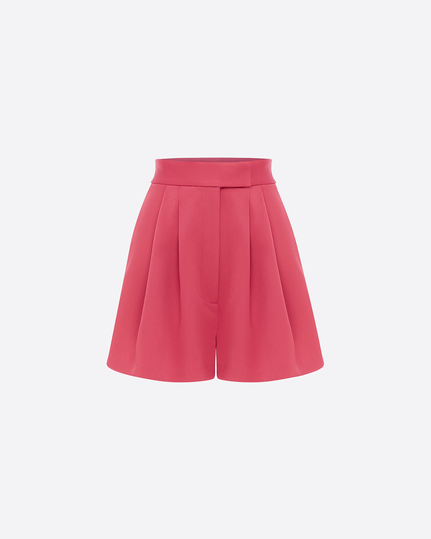 Pleat Short in Satin Crepe