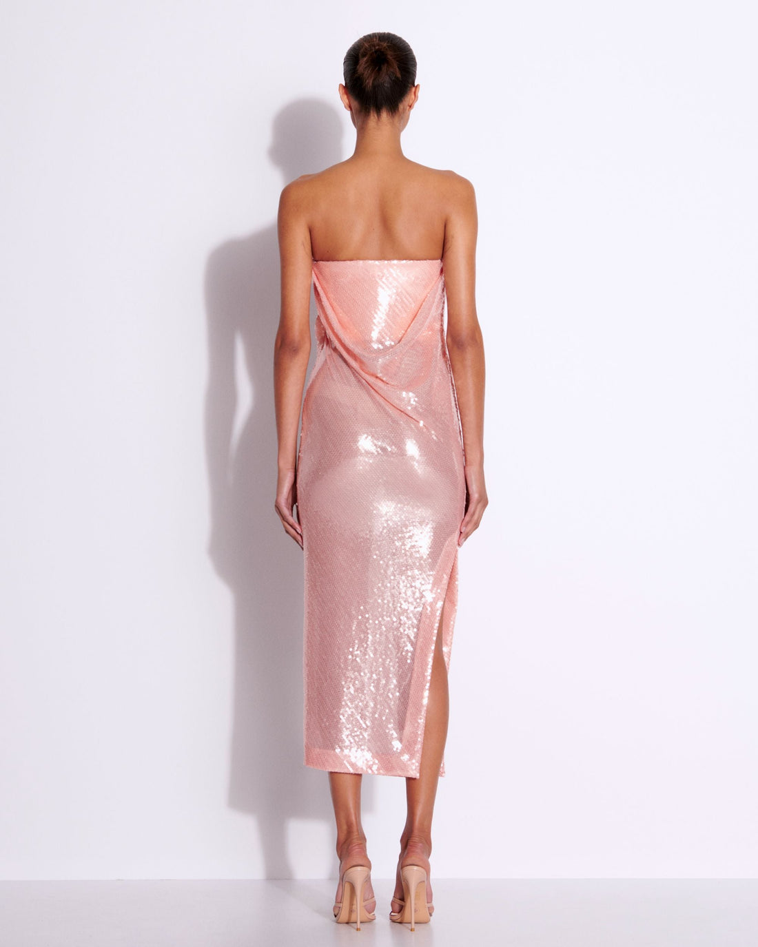 Sequin Curved Strapless Drape Dress – Alex Perry