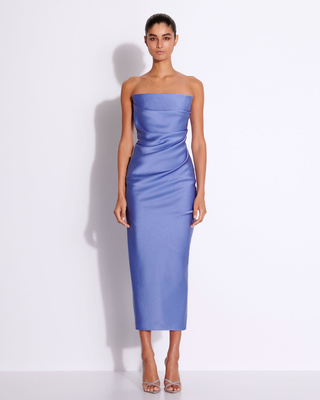 Alex Perry Satin crêpe draped bustier gown Alex Perry