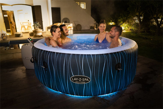 inflatable hot tub with lights