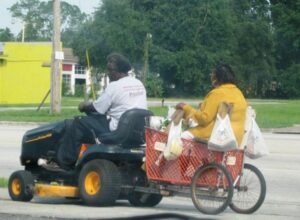 lawn mower chauffeur