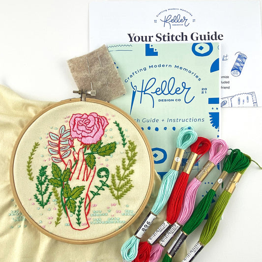 Summer floral beginner punch needle kit – Whole Punching