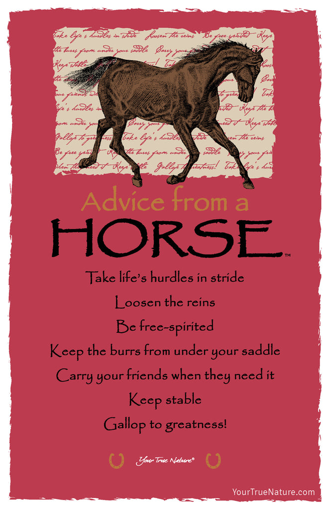 size x 8 frame 18 â€“ from Your Postcard Horse Art True Advice Frameable a