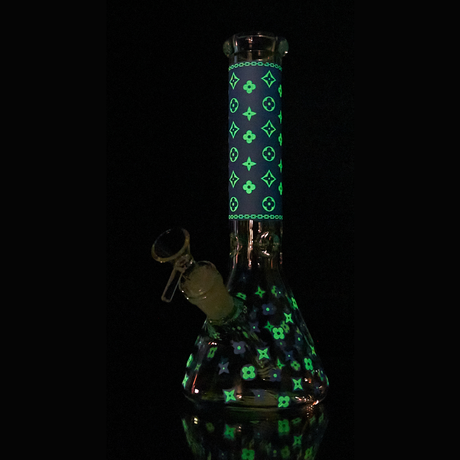 14 Glow-in-the-Dark LV Gorilla Beaker Style Glass Water Pipe