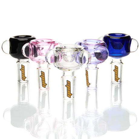 D&K 14mm Glass Bong Slide Rainbow Color Metal Joint Piece For