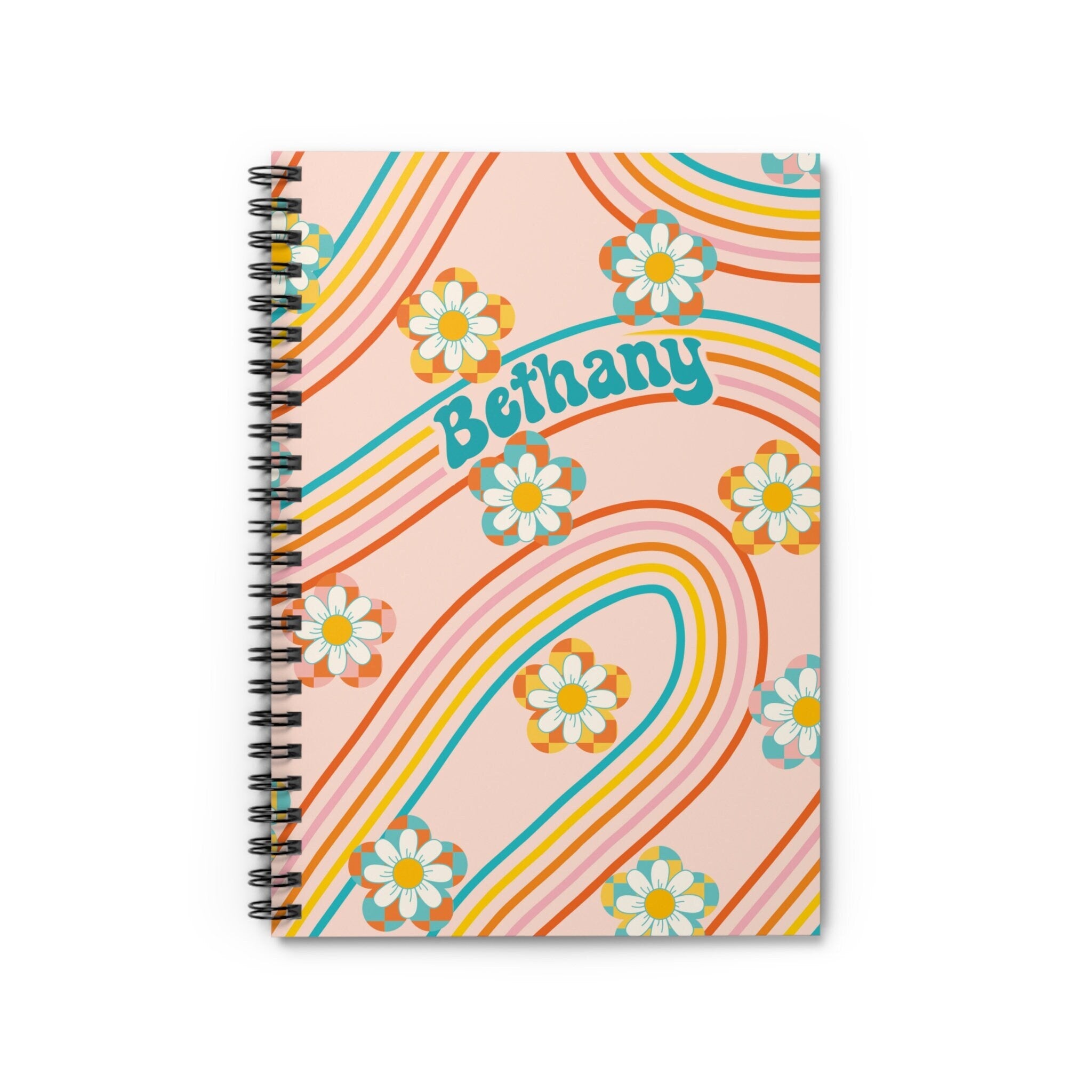 Personalized Kids Spiral Notebook, Custom School Notebook, Personalized Notebook