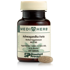 bottle of standard process mediherb ashwagandha forte