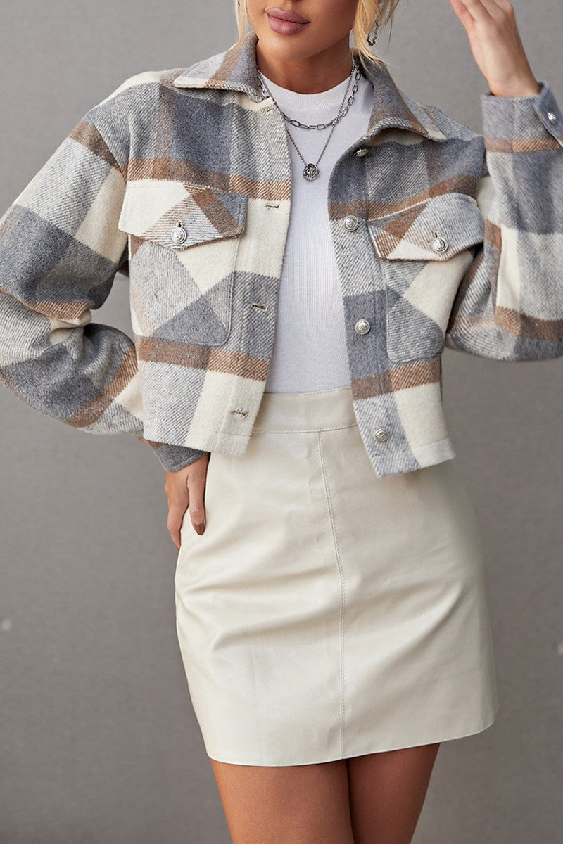 GRIS CROPPED SHACKET