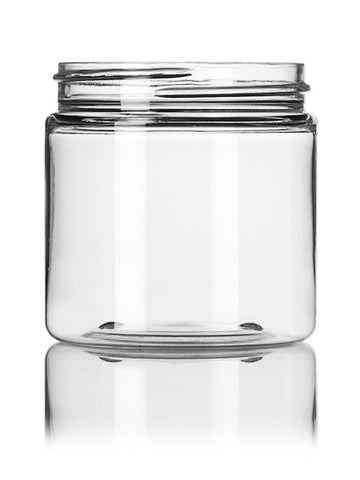 16oz Clear PET Wide Mouth Round Plastic Jar - 89-400 Neck