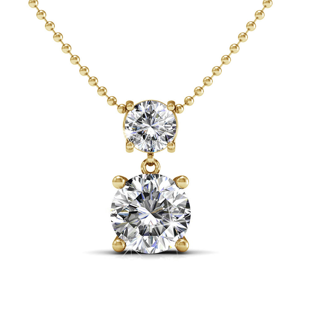 Jasmine 鈥滻mmortal鈥 18k White Gold Plated Swarovski Drop Necklace