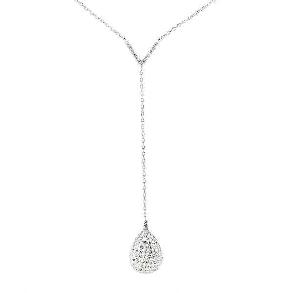 Necklaces - Ava Crystal Teardrop Sterling Silver Necklace | Cate ...