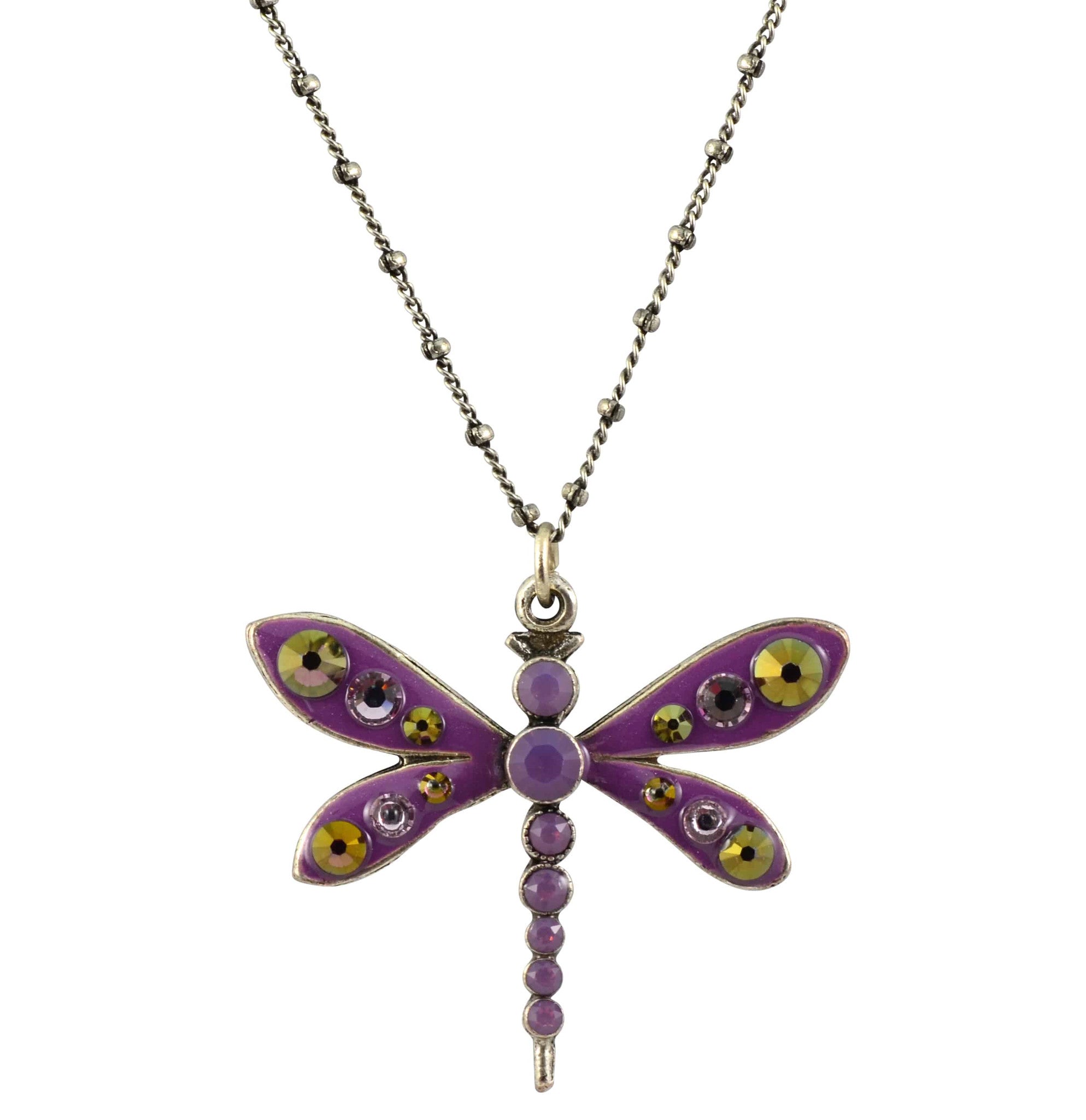 Anne Koplik Dragonfly Necklace, Silver 