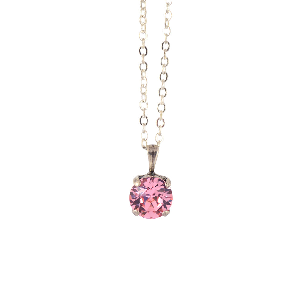 light pink crystal necklace