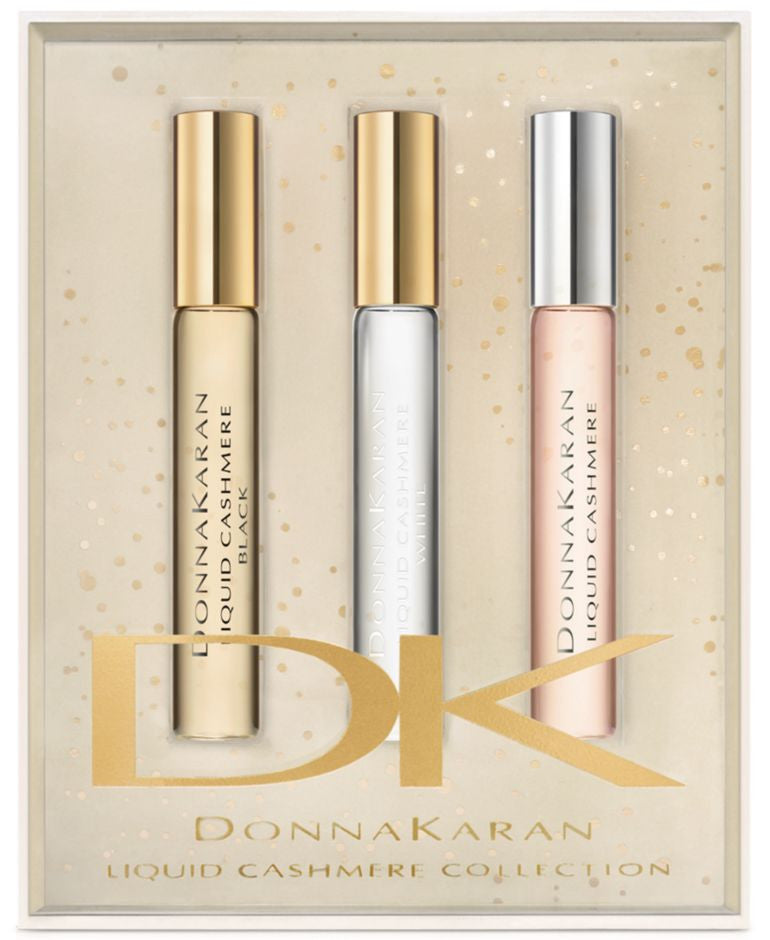 Donna Karan Liquid Cashmere Collection Edp Rollerball 3 Pc Gift Set Cosmic Perfume