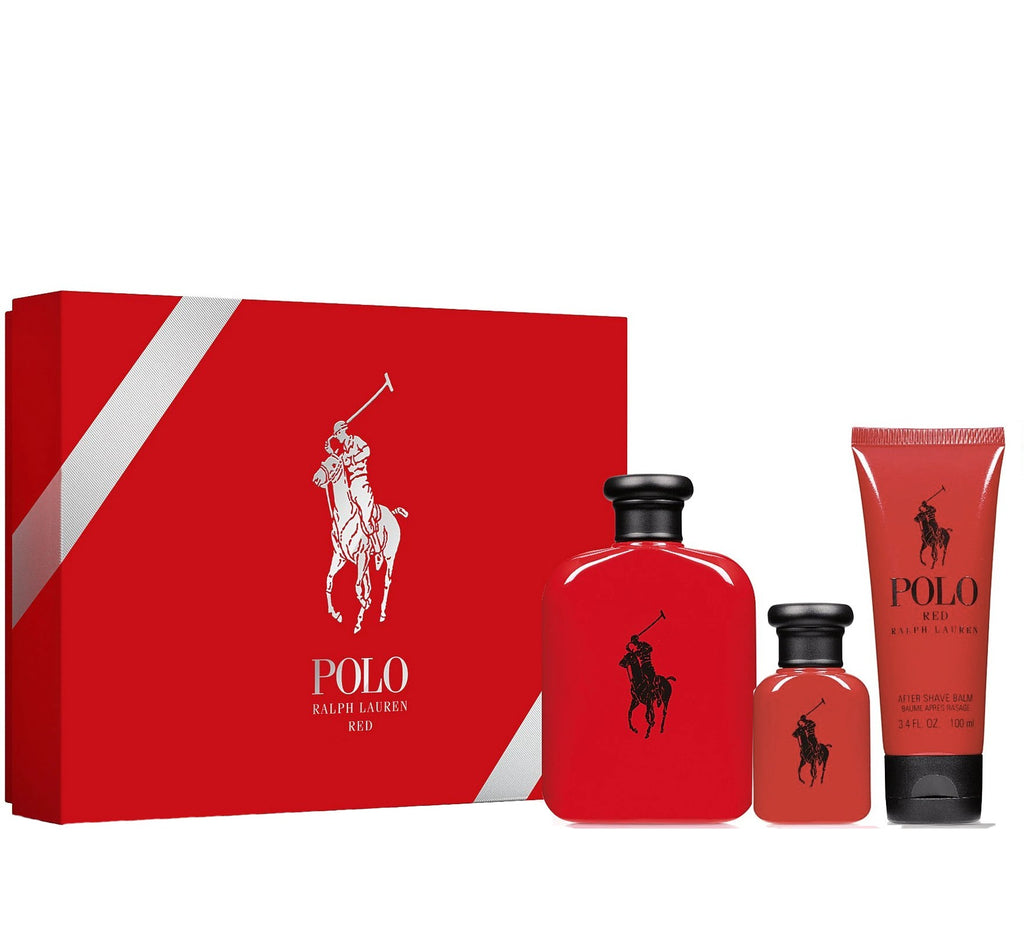 POLO RED for Men by Ralph Lauren EDT 4.2 oz - 3 pc Gift Set – Cosmic ...