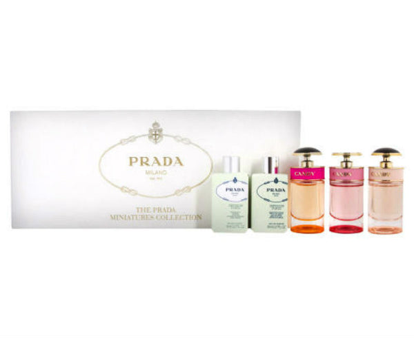 Prada for Women Assorted Fragrance Miniature Collection 5 pc Set ...