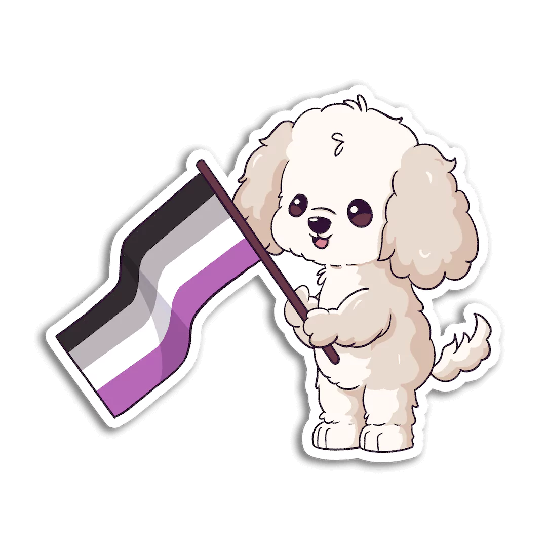 Finn & Asexual Flag Sticker