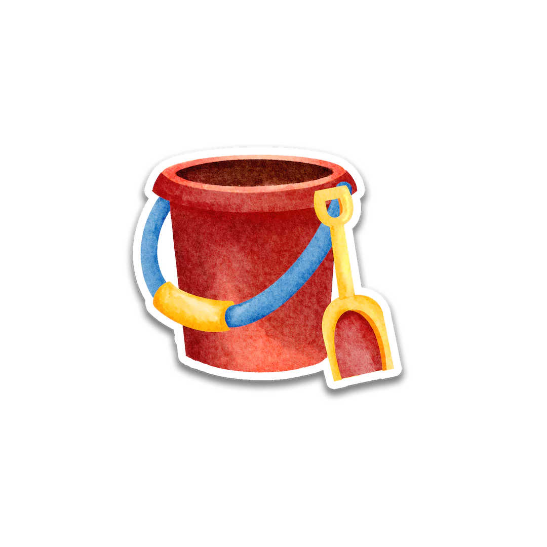 Beach Shovel & Pail Sticker
