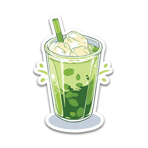 Matcha Iced Latte Sticker - Stick With Finn