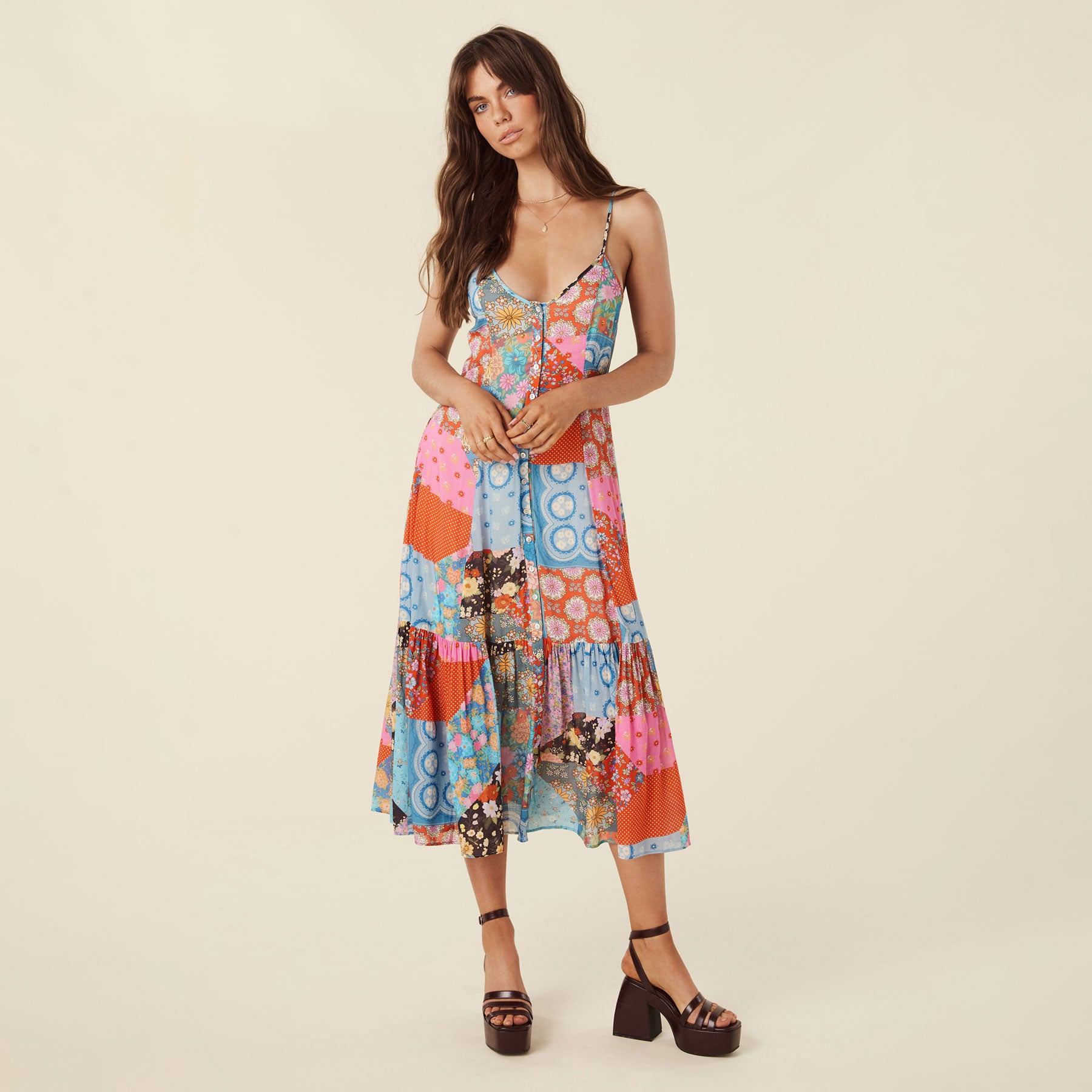 Maleisha Moo Strappy Maxi Dress – SPELL