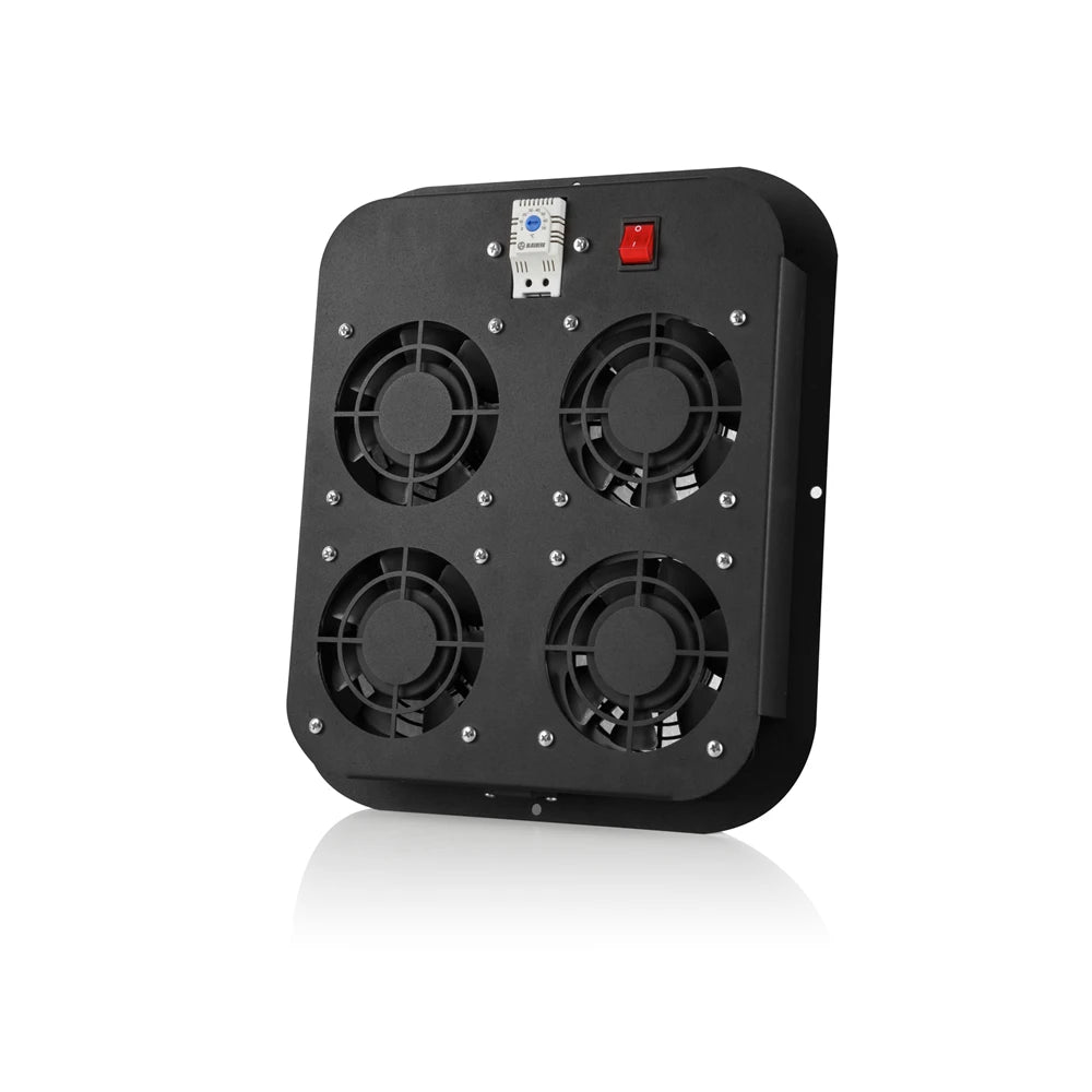 4-Fan Module for Free-Standing Server Racks with Quiet Airflow Control
