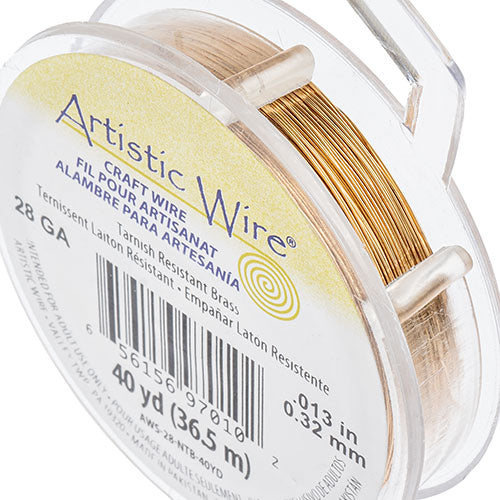 Artistic Wire 28-Gauge Non-Tarnish Brass Wire, 40-Yards