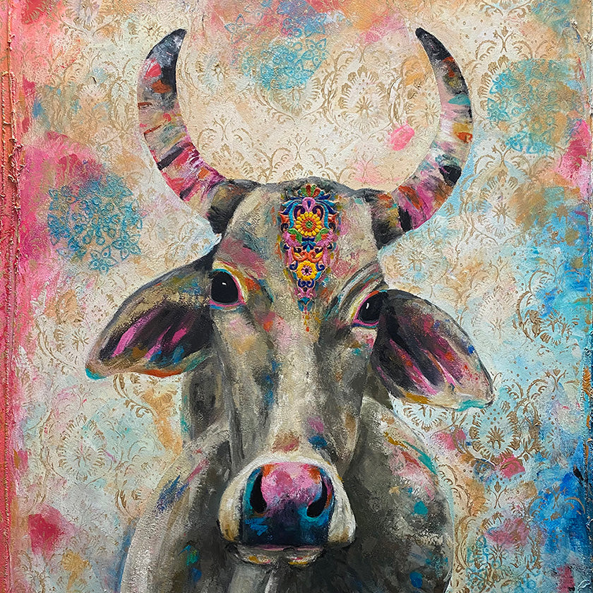 indian cow paintings