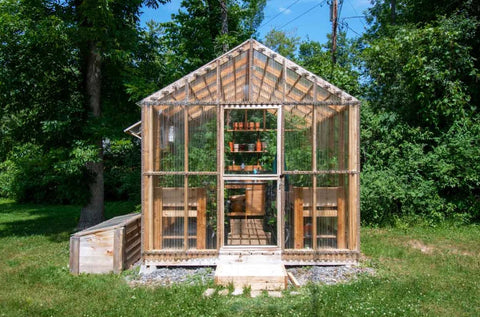 Wooden frame greenhouse