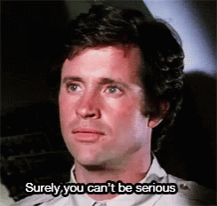 robert hays as striker in airplane saying surely you can't be serious